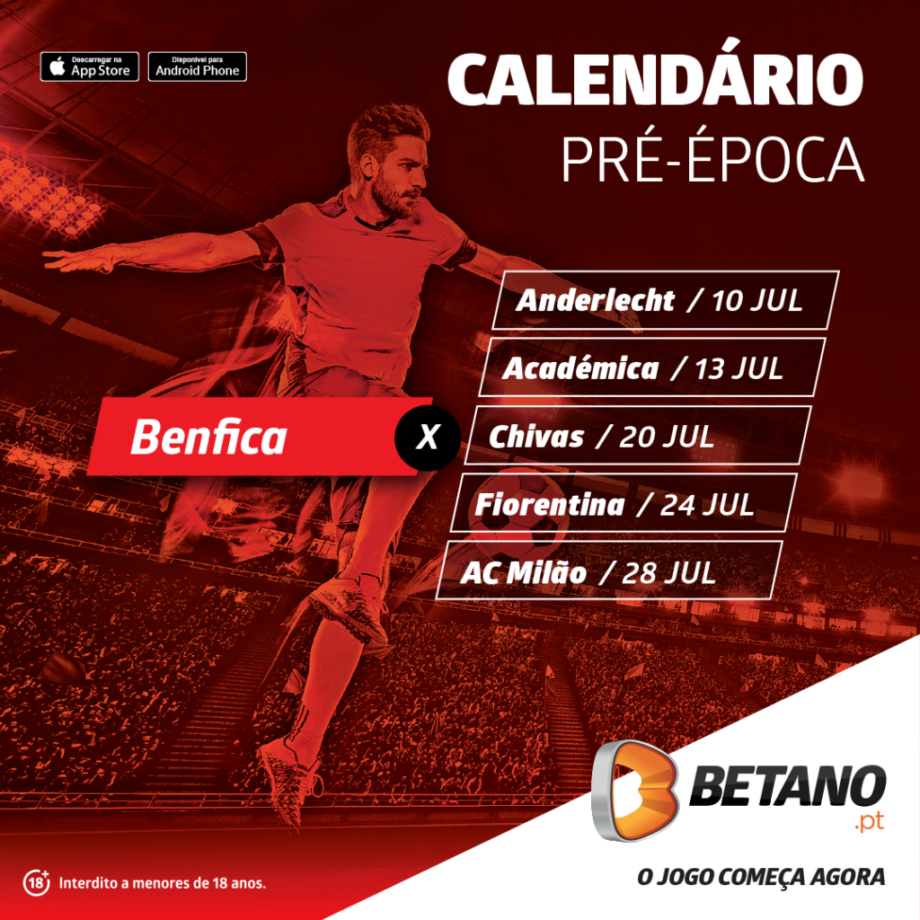 Calendário pré-época SL Benfica